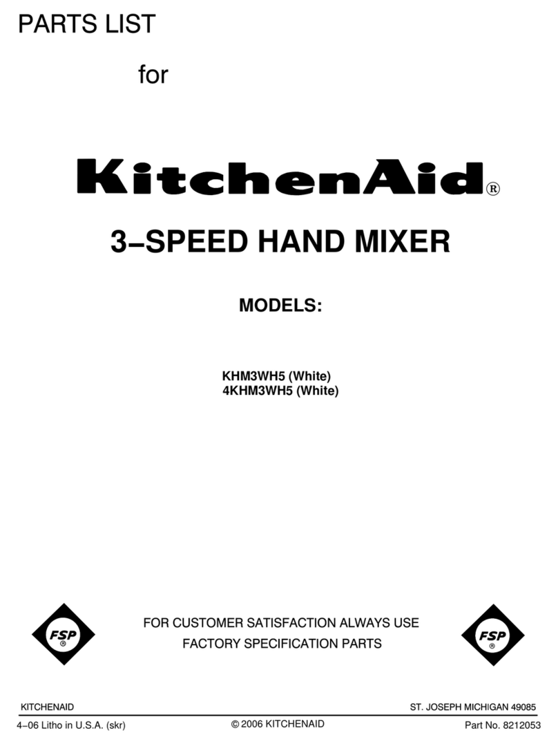 KitchenAid KHM3WH5 User manual