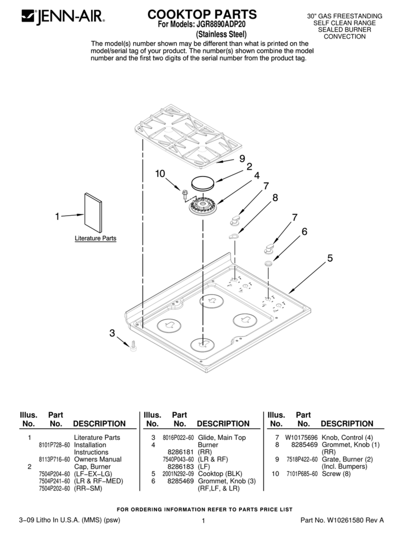 Jenn-Air Pro-Style JGR8890ADP20 User manual