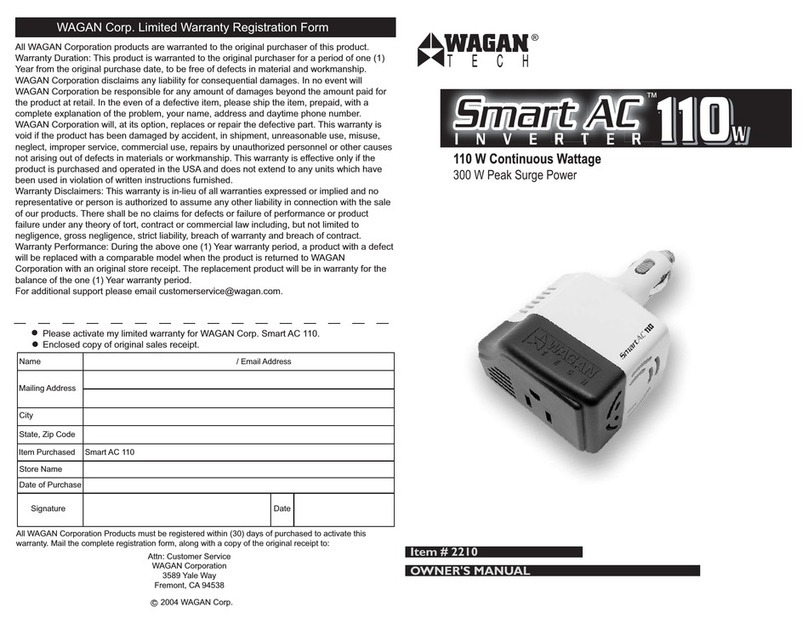 Wagan AC SMART110W 2210 owner's manual