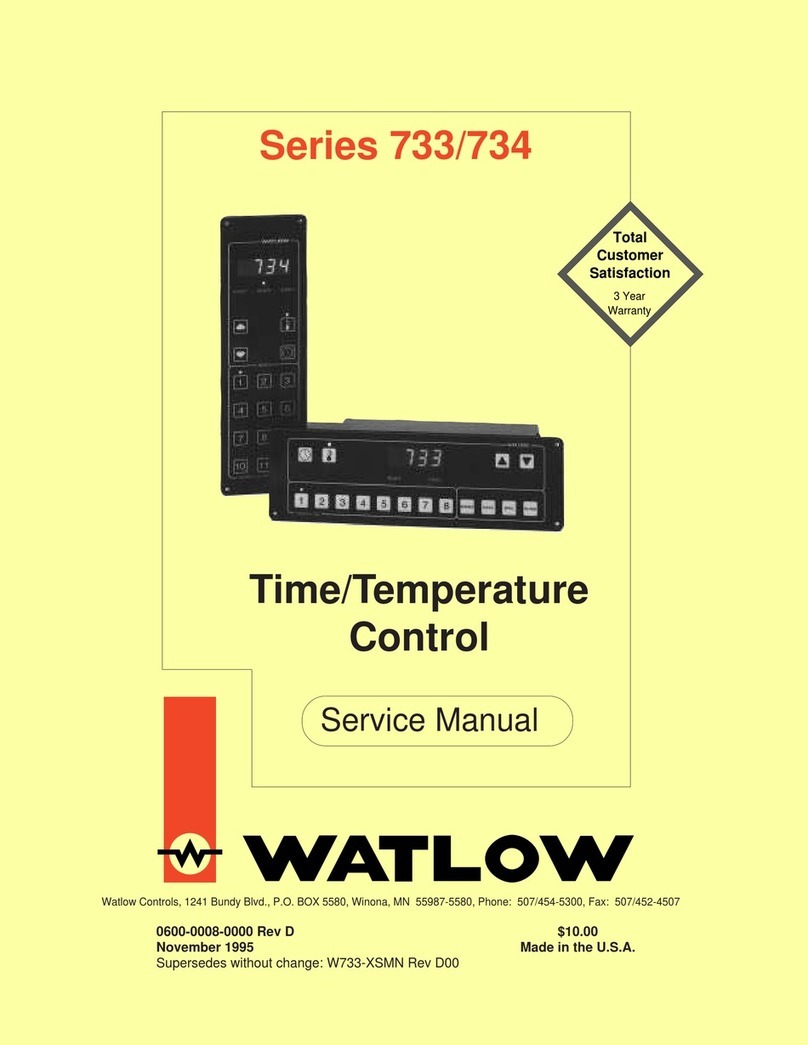 Watlow Electric 733 Series Service manual