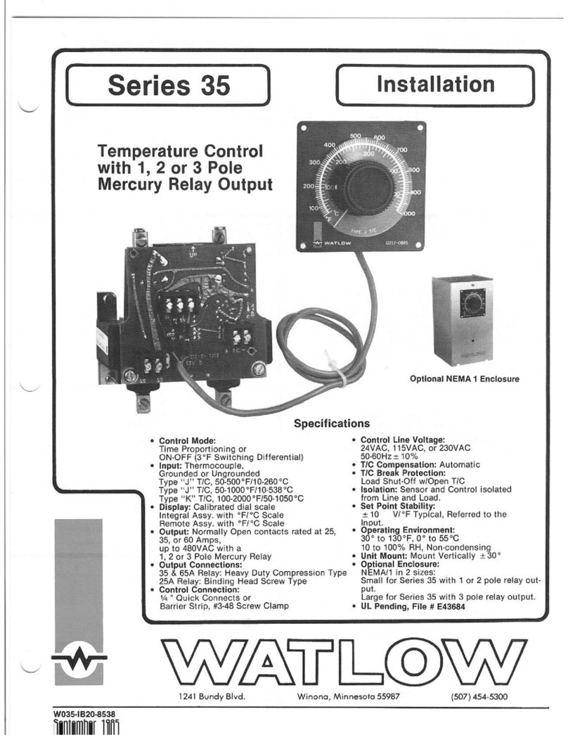 Watlow Electric 35 Series Installation