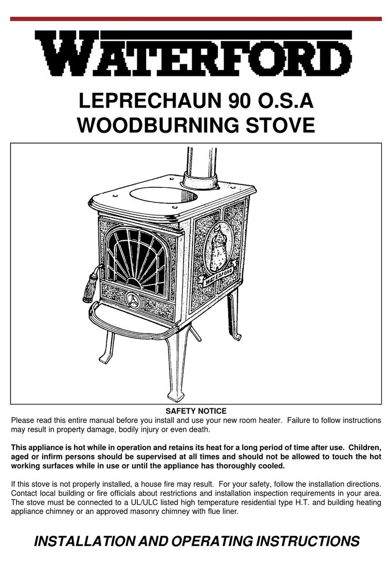 Waterford LEPRECHAUN 90 O.S.A Installation and operating instructions