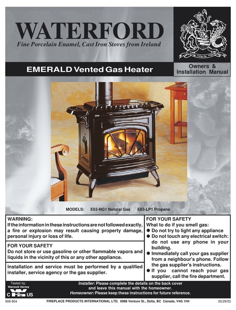 Waterford EMERALD E63-NG1 Owners & installation manual