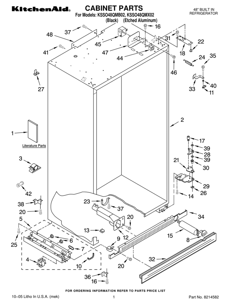 KitchenAid KSSO48QMB02 parts list