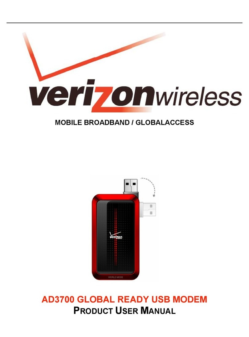 Verizon AD3700 GLOBAL READY USB MODEM Product user manual