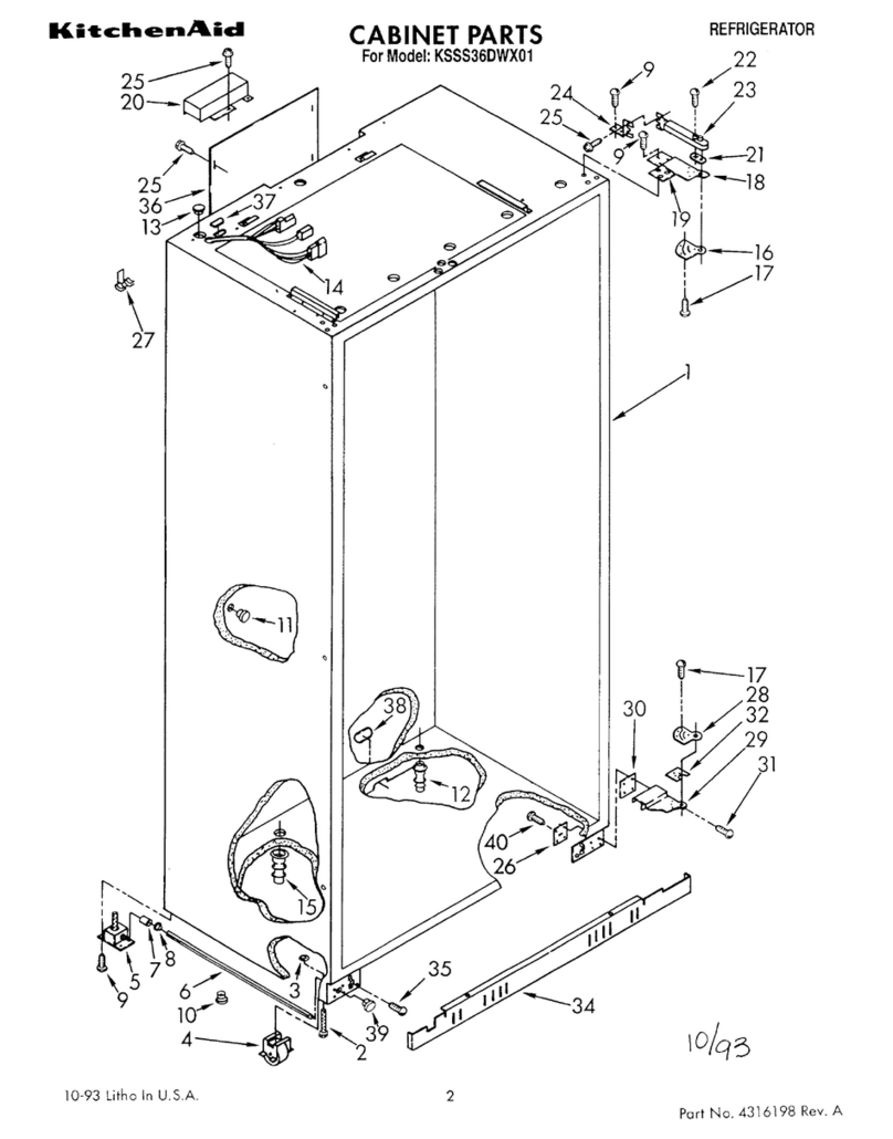 KitchenAid KSSS36DWX01 User manual