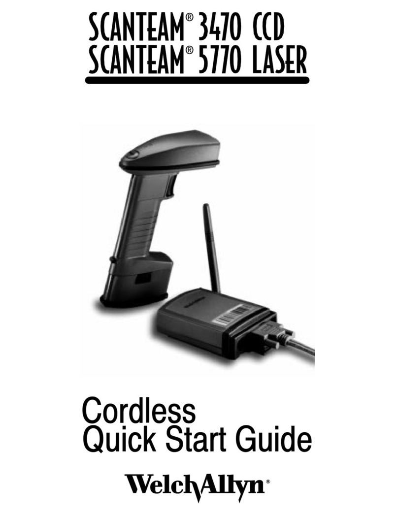 Welch Allyn SCANTEAM 3470 CCD quick start guide