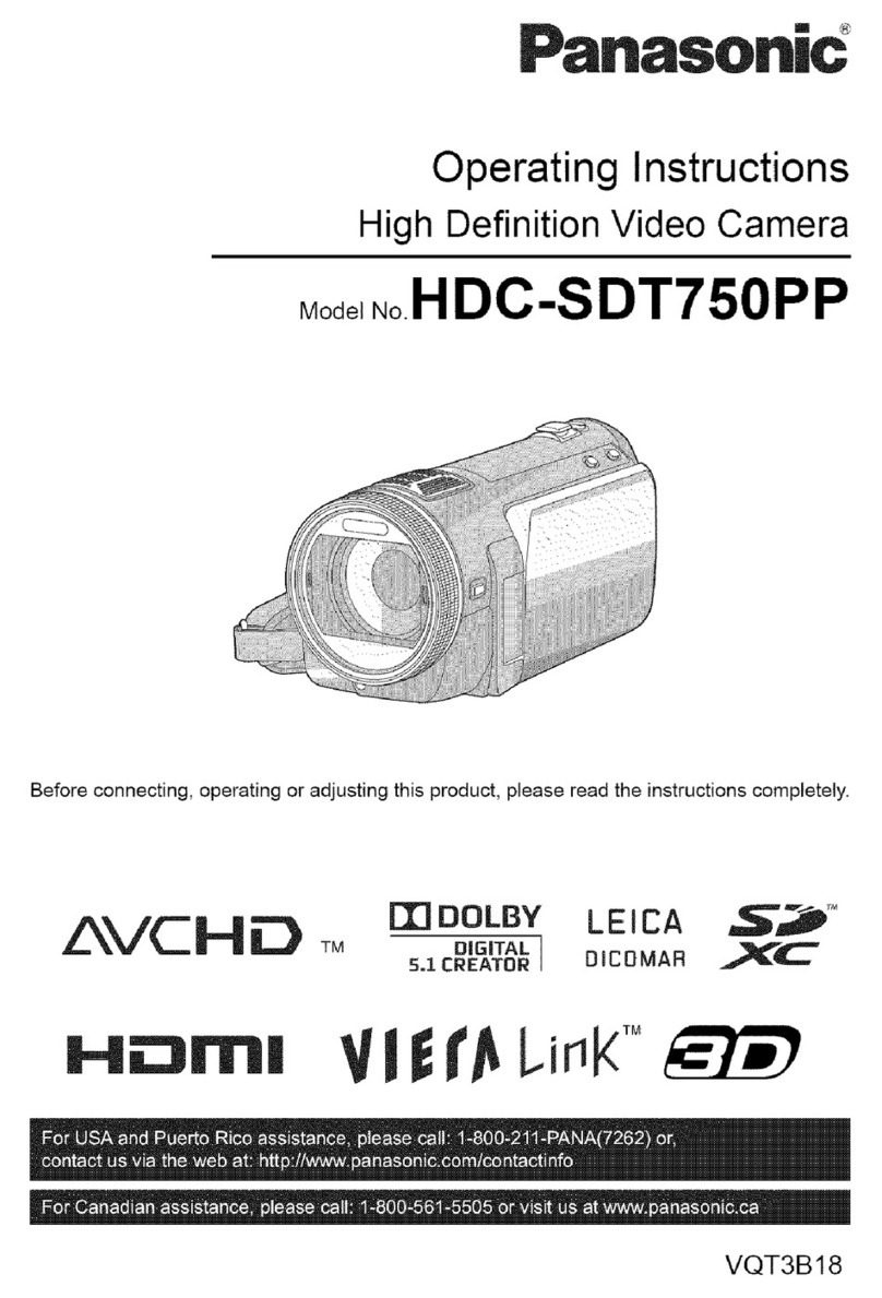 Panasonic HDC-SDT750PP User manual