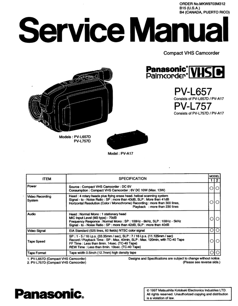 Panasonic Palmcoder PV-L757 User manual