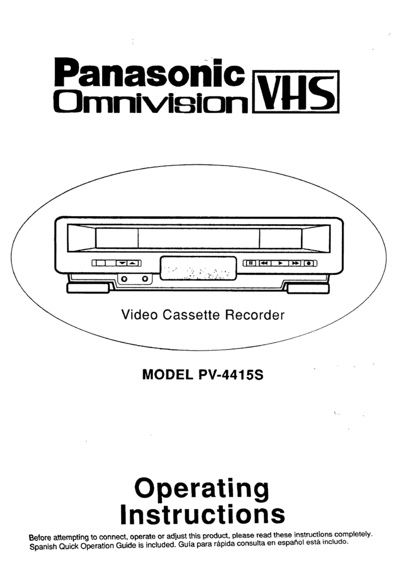Panasonic Omnivision VHS PV-4415S operating instructions