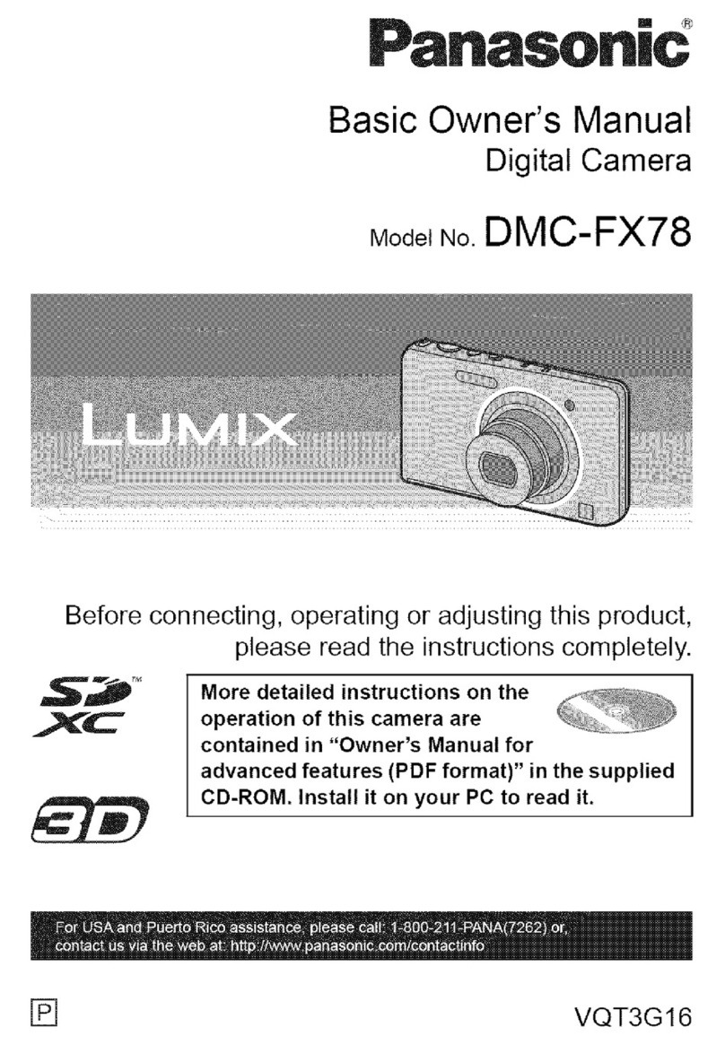 Panasonic Lumix DMC-FX78 Installation and service instructions