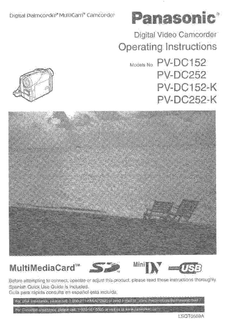 Panasonic Digital Palmcoder Multicam PV-DC152-K User manual