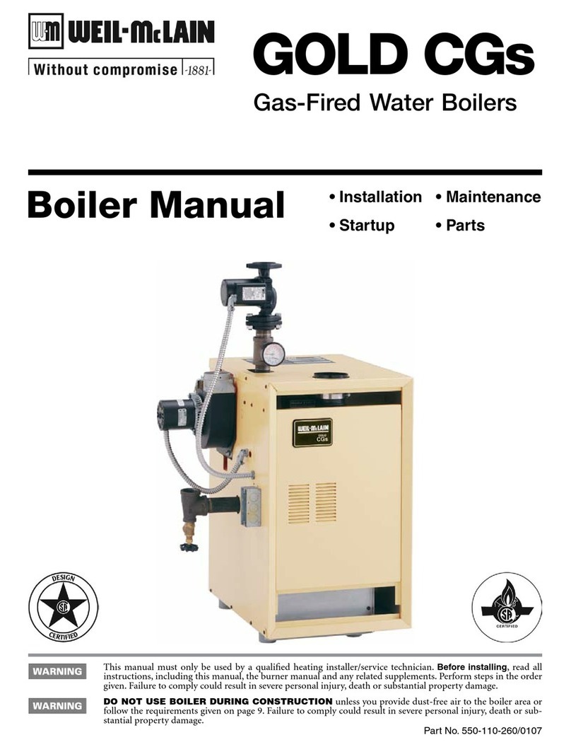 Weil-McLain GOLD CGS 550-110-260/0107 User manual