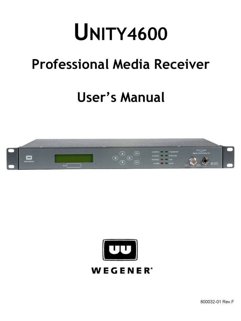 Wegener UNITY 4600 User manual