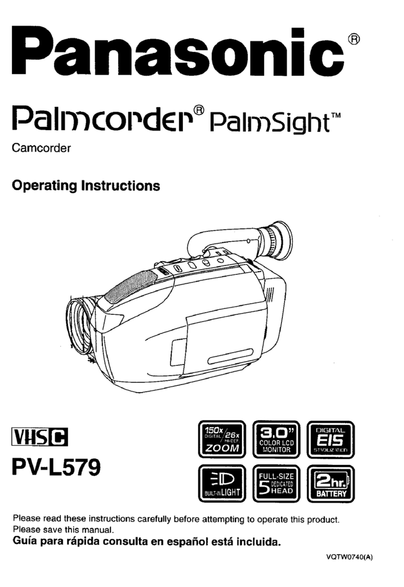 Panasonic Palmcoder Palmsight PV-L579 User manual