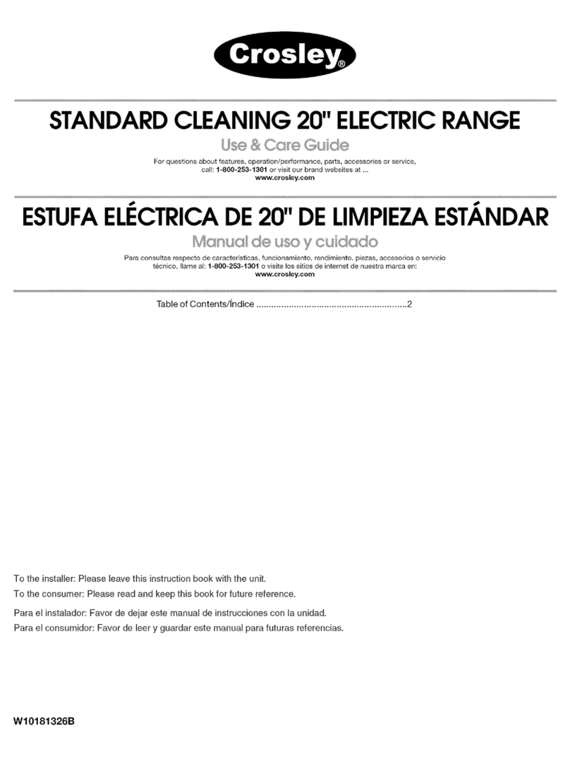 Crosley CE11000VAV0 Use & care guide Crosley CE11000VAV0 Use & care guide