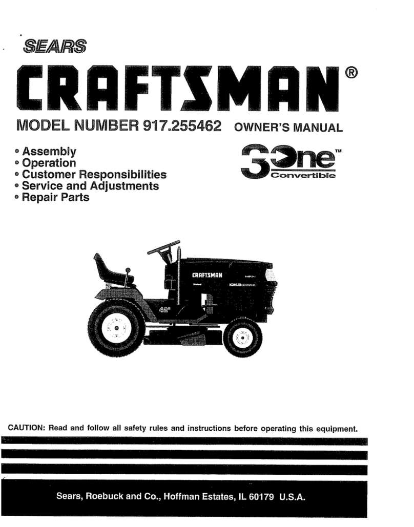 Craftsman 3One 917.255462 owner's manual