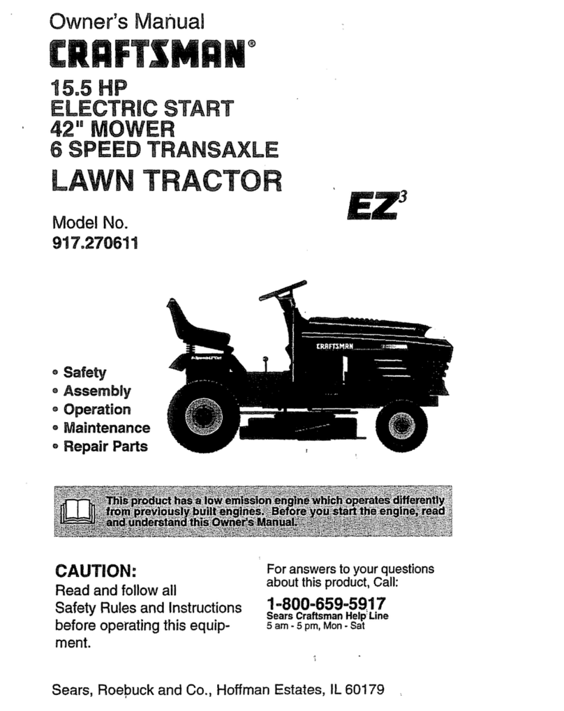 Craftsman EZ3 917.270611 User manual
