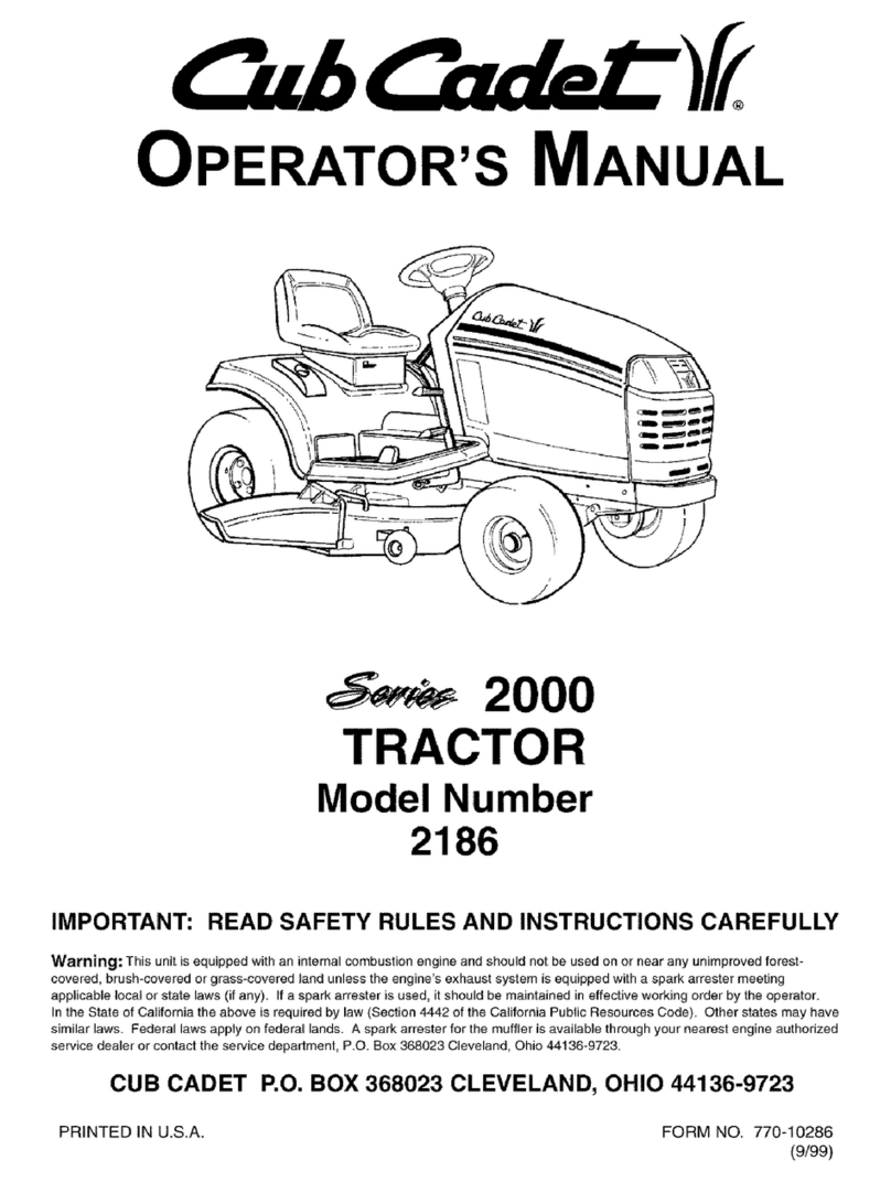 Cub Cadet GT 2186 User manual Cub Cadet GT 2186 User manual