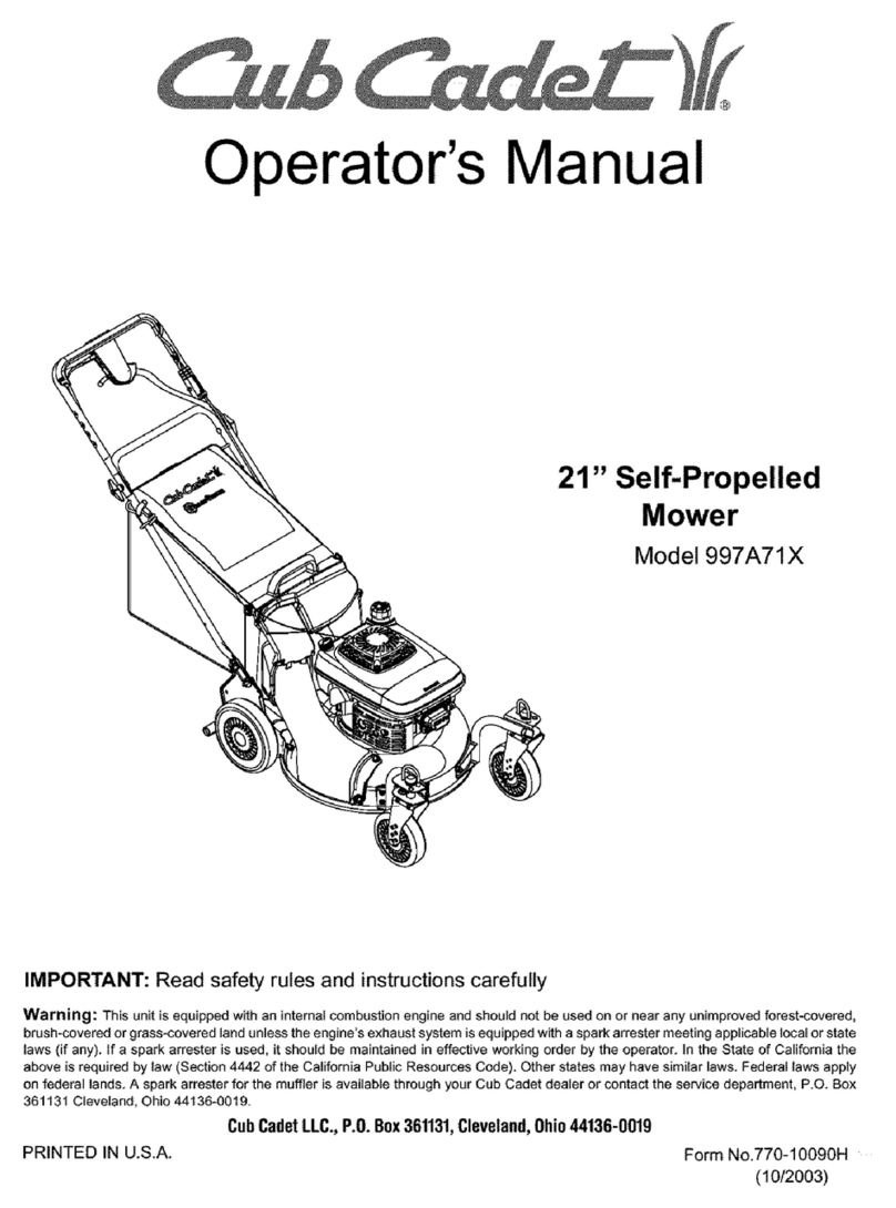 Cub Cadet 997A71X User manual