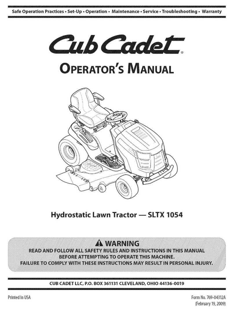 Cub Cadet SLTX 1054 User manual Cub Cadet SLTX 1054 User manual