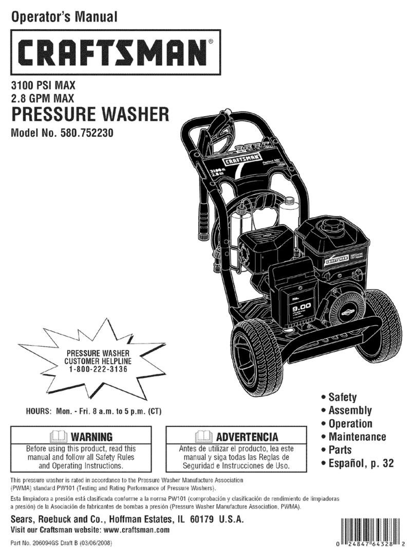Craftsman 580.752230 Operator's manual Craftsman 580.752230 Operator's manual