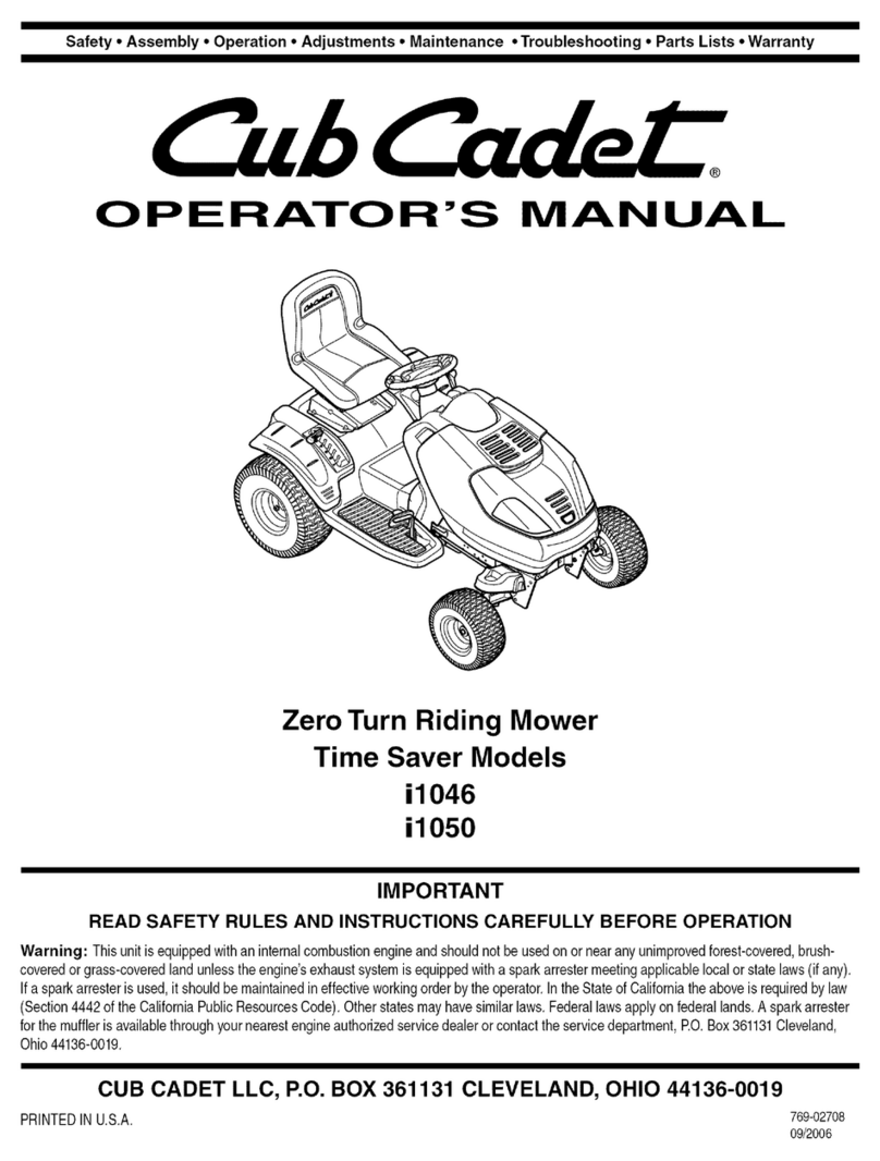 Cub Cadet i1046 User manual Cub Cadet i1046 User manual