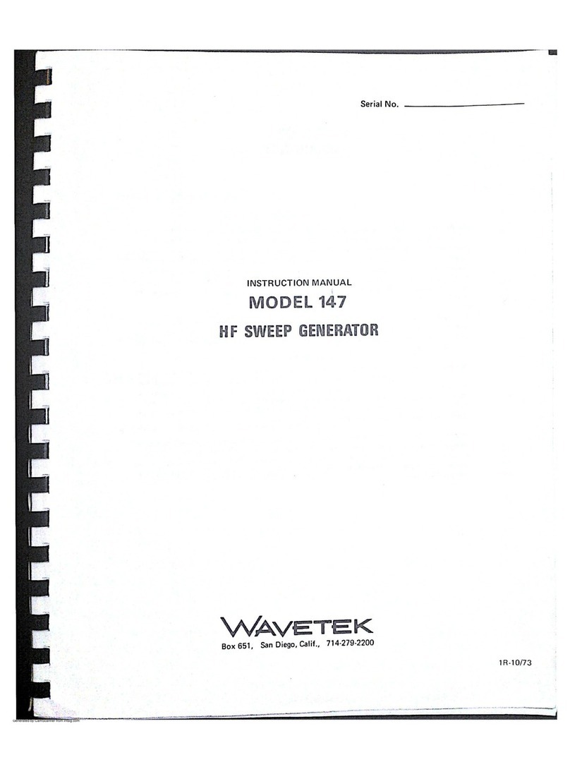 Wavetek 147 User manual Wavetek 147 User manual