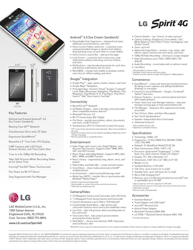 LG MS870 User manual