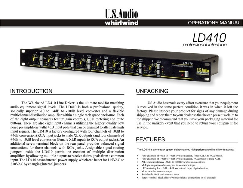 Whirlwind LD410 Operation manual