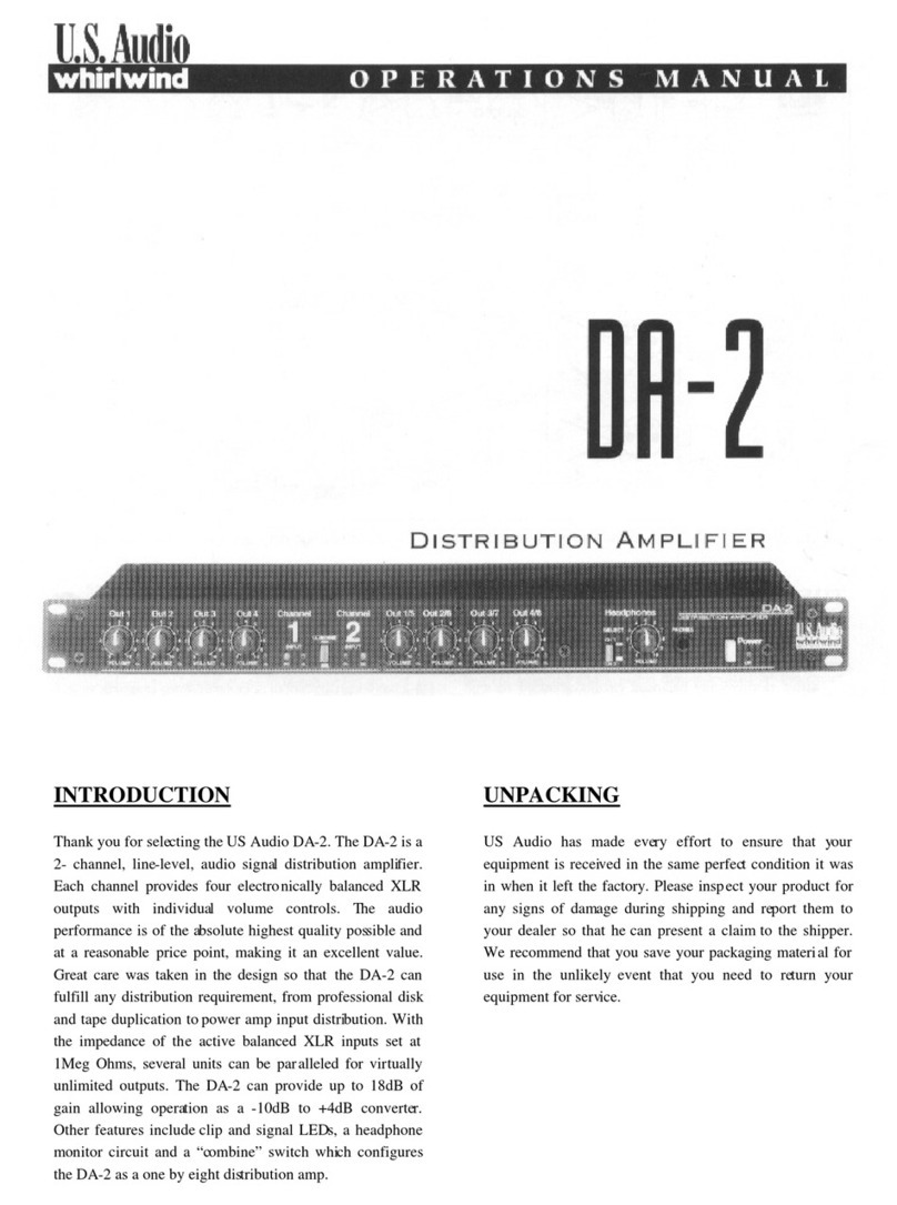 Whirlwind DA-2 Operation manual