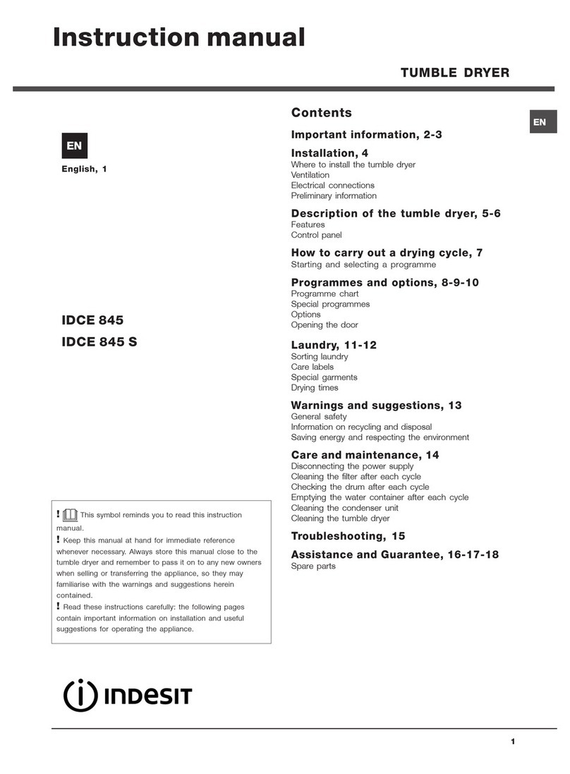 Indesit IDCE 845 A instruction manual