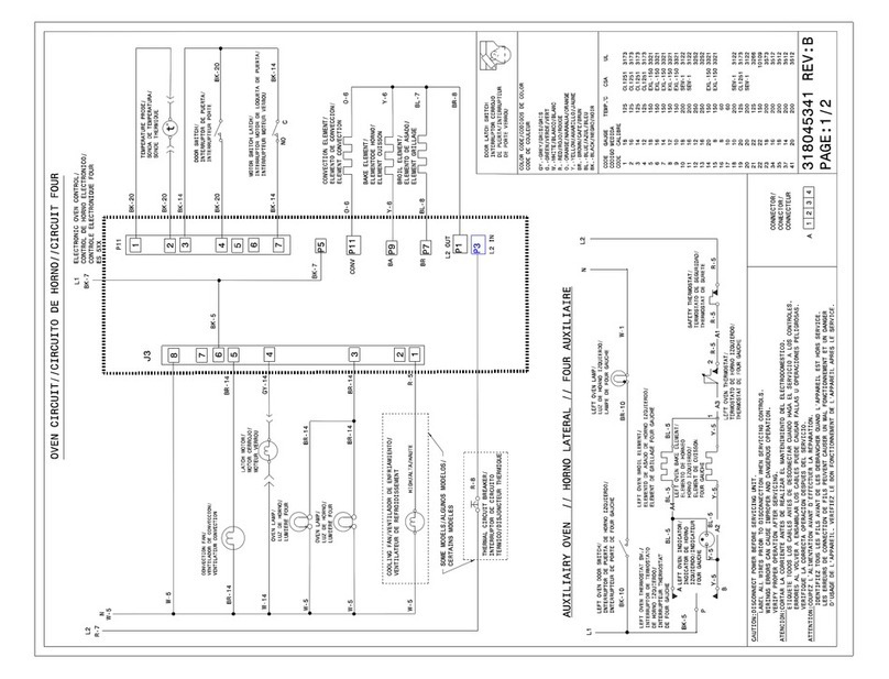 Frigidaire FPDF4085KF - 40" Dual Fuel Range Wiring diagram