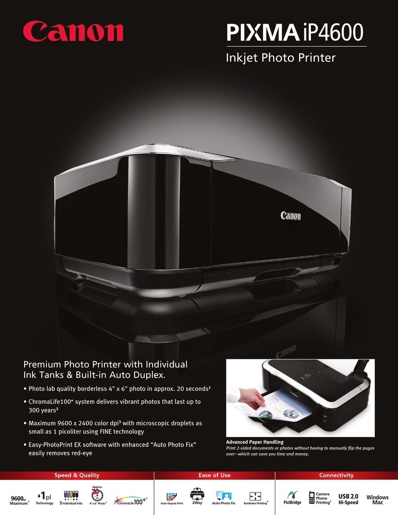 Canon iP4600 - PIXMA Color Inkjet Printer User manual Canon iP4600 - PIXMA Color Inkjet Printer User manual