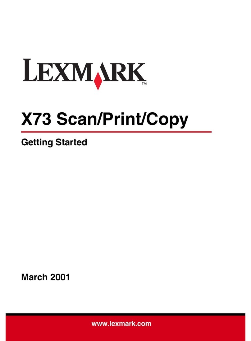 Lexmark X73 - X 73 Color Inkjet User manual