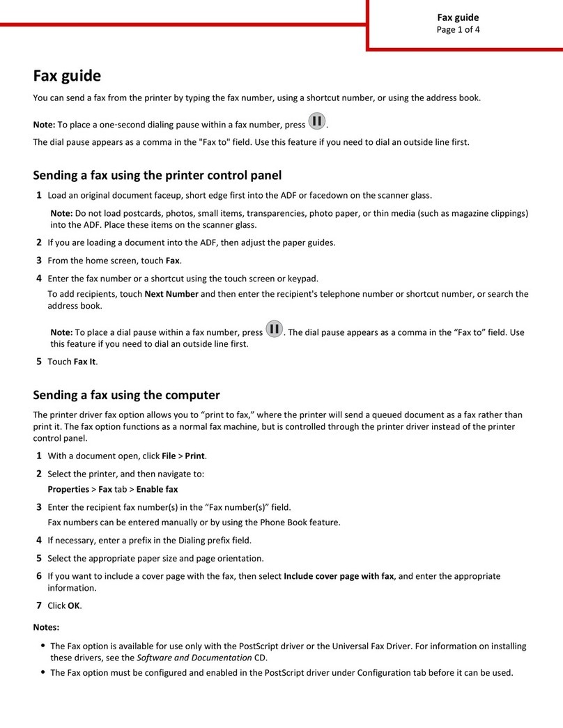 Lexmark X746 Installation and maintenance instructions