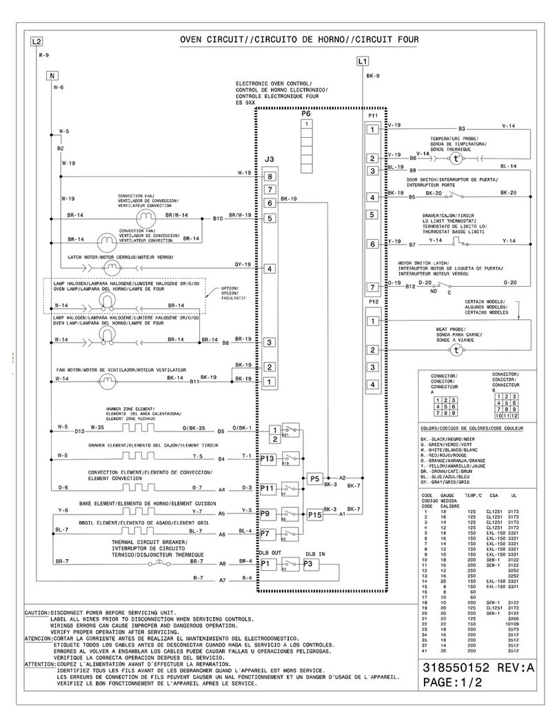 Frigidaire FPES3085KF - 30" Slide-In Smoothtop Electric... Wiring diagram