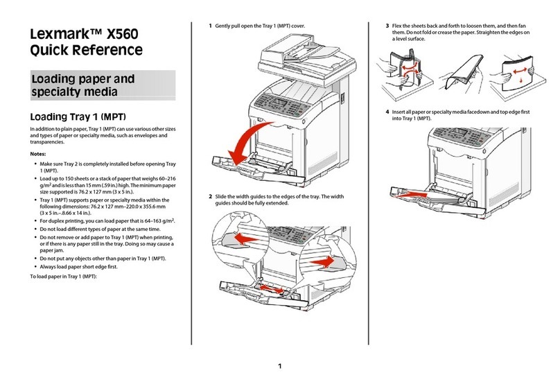Lexmark X560(n) quick reference