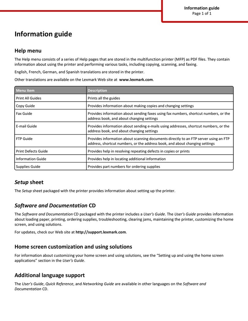 Lexmark X548 Family Technical manual