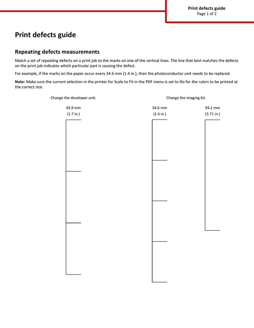 Lexmark X548 Family Print defects guide