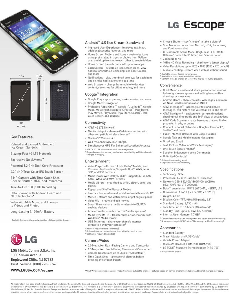LG P870 specification