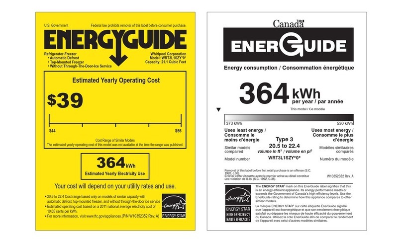 Whirlpool WRT3L1SZYB Energy guide