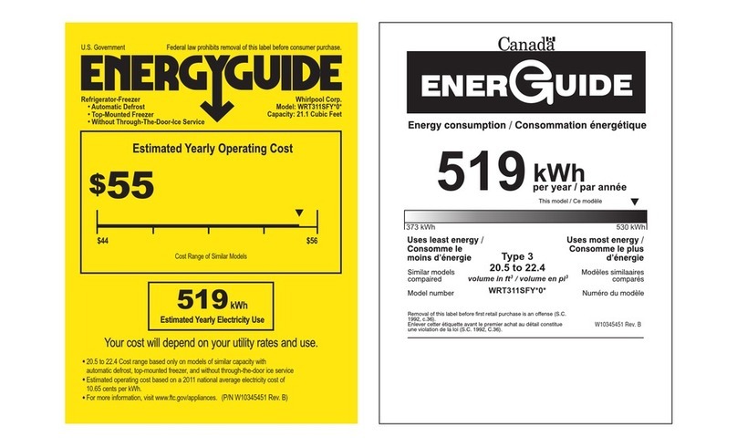 Whirlpool WRT311SFYB Energy guide