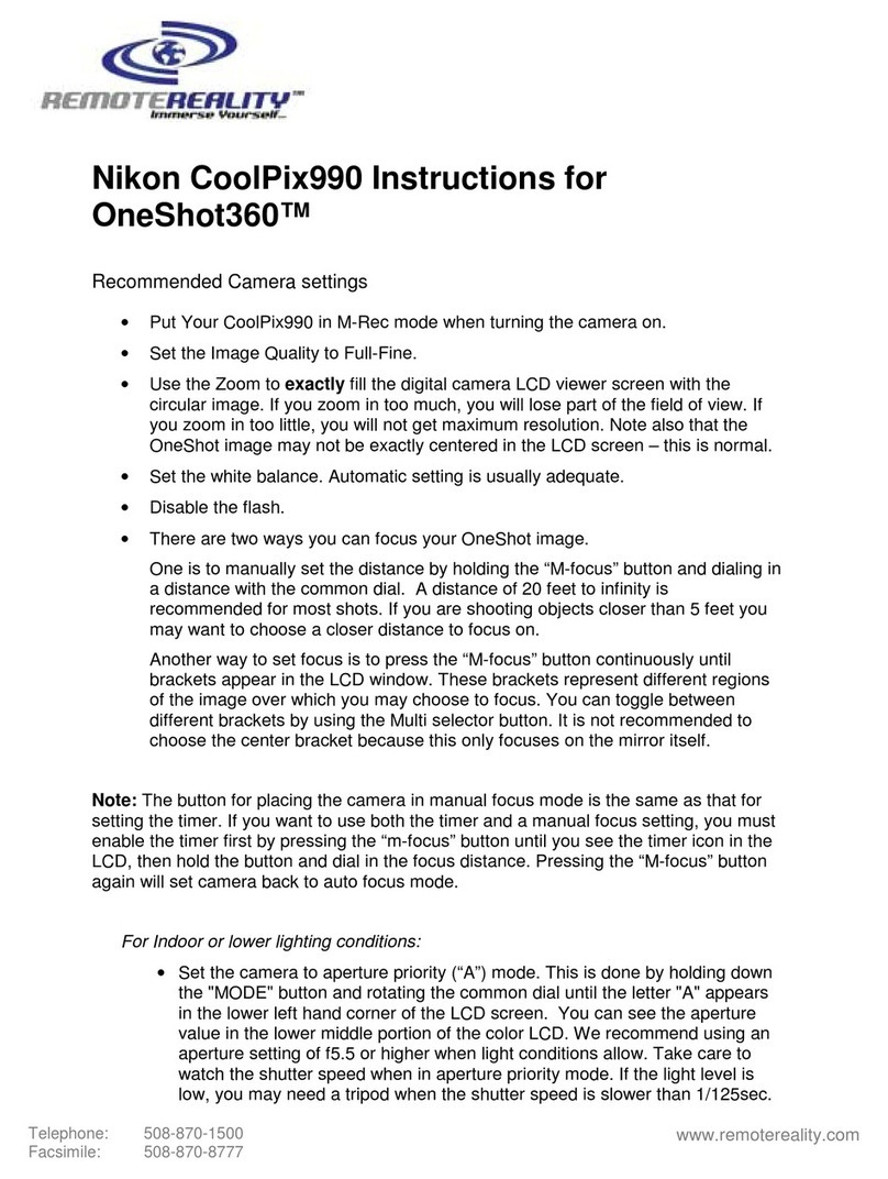 Nikon COOLPIX990 OneShot 360 User manual