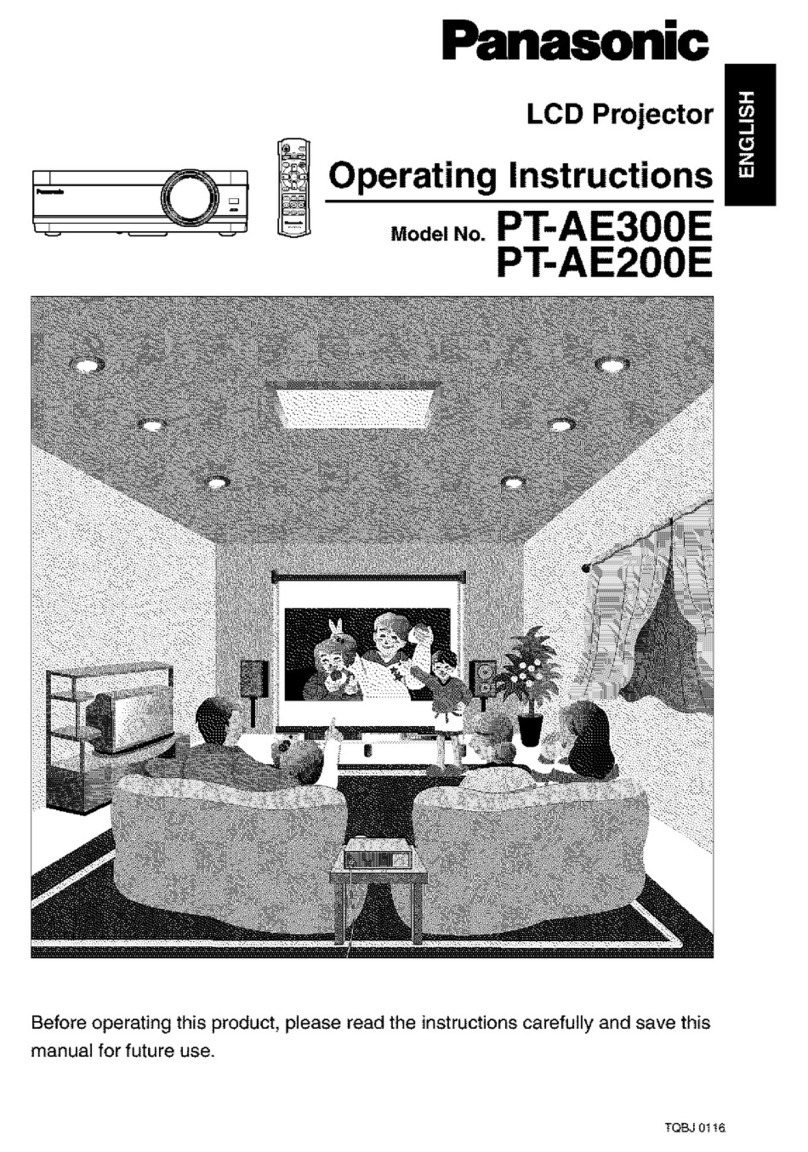 Panasonic PT-AE200E User manual
