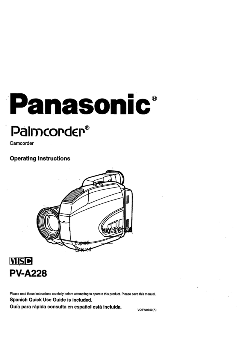 Panasonic Palmcoder PV-A228 User manual
