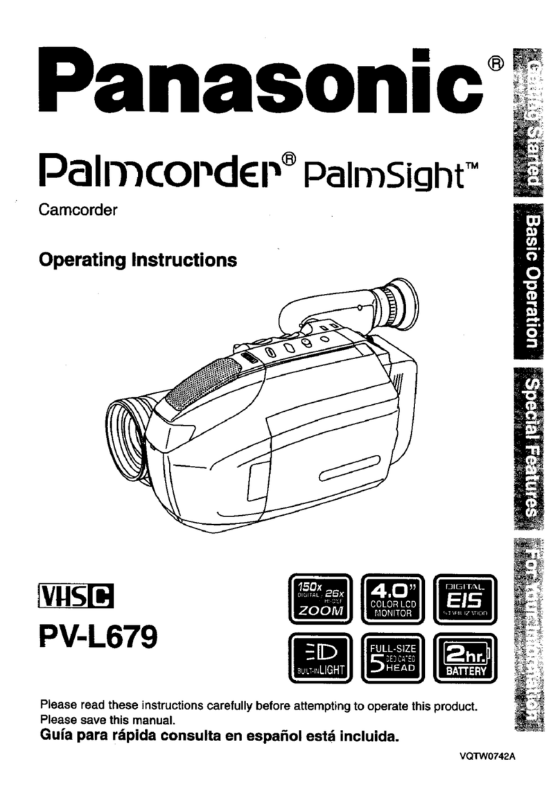 Panasonic Palmcoder PalmSight PV-L679 operating instructions