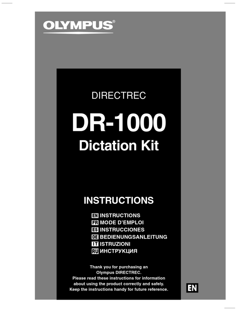 Olympus DR 1000 - Directrec Dictation Kit instructions