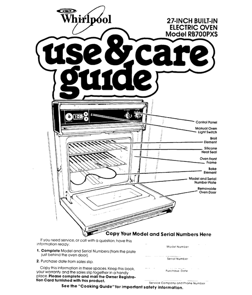 Whirlpool R8700PXS User manual