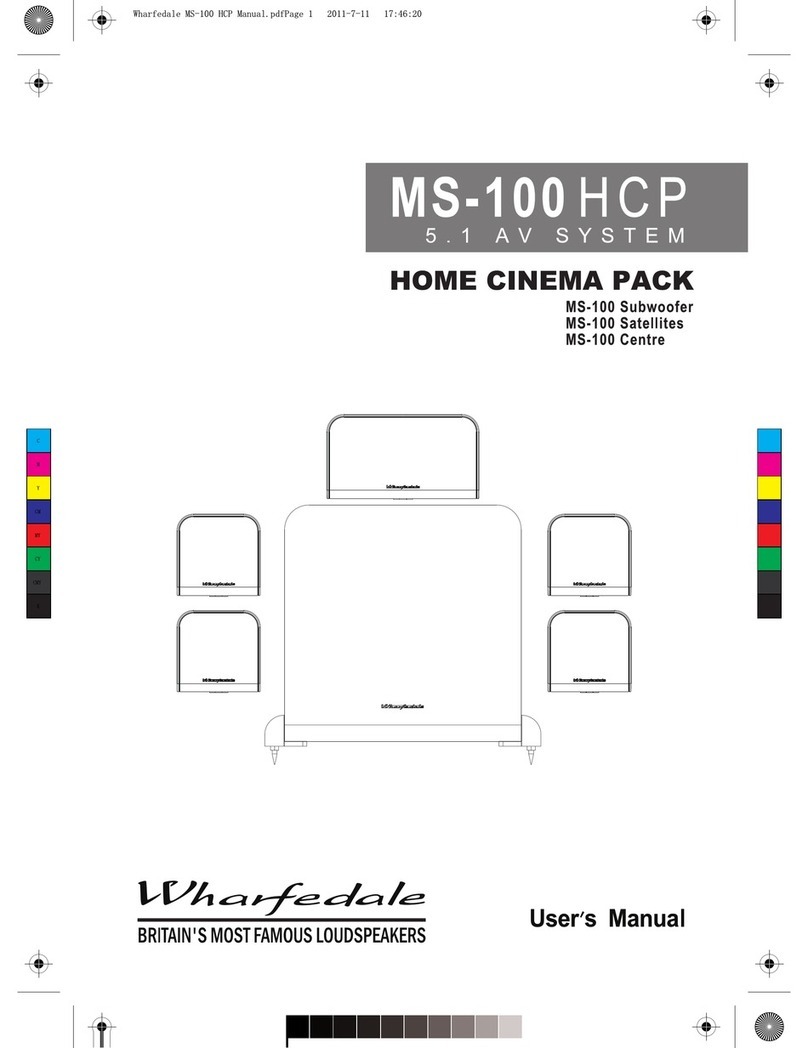 Wharfedale Pro MS-100 HCP and User's manual and operation instructions